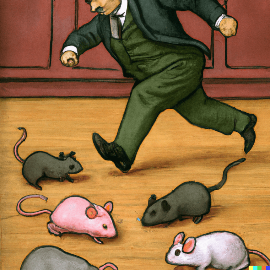 Dall·e 2024 03 11 12.40.09 Ludwig Von Mises Running Away From A Pack Of Mice.png